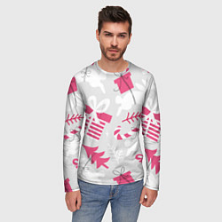 Лонгслив мужской Rabbit year, цвет: 3D-принт — фото 2