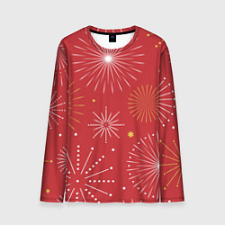 Лонгслив мужской Горящие снежинки, цвет: 3D-принт
