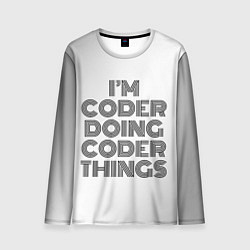 Мужской лонгслив Im doing coder things: на светлом