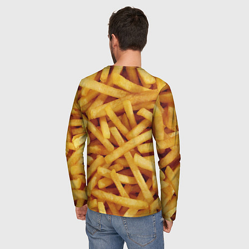 Мужской лонгслив Картошка фри / 3D-принт – фото 4