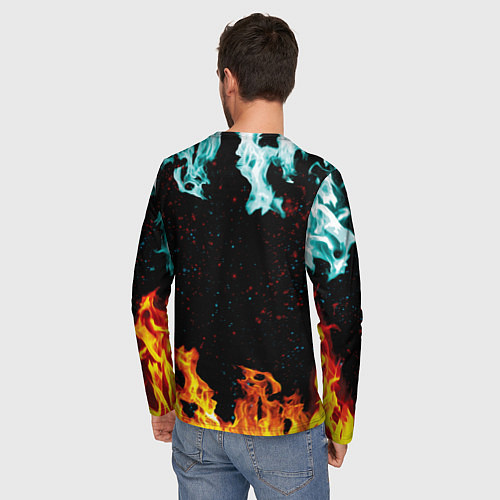Мужской лонгслив Два костра / 3D-принт – фото 4