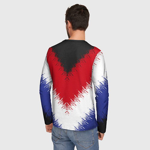 Мужской лонгслив Разноцветные полосы / 3D-принт – фото 4