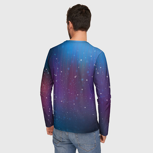 Мужской лонгслив Космический дождь / 3D-принт – фото 4