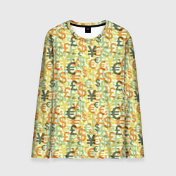 Лонгслив мужской Денежные знаки, цвет: 3D-принт