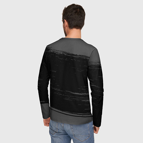 Мужской лонгслив Роман и желтый символ СССР со звездой / 3D-принт – фото 4