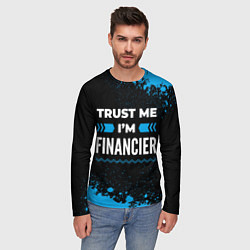 Лонгслив мужской Trust me Im financier dark, цвет: 3D-принт — фото 2