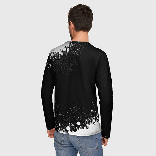 Мужской лонгслив Кальянщик и этим все сказано: на темном / 3D-принт – фото 4