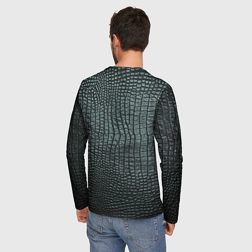 Мужской лонгслив Кожа крокодила - fashion / 3D-принт – фото 4