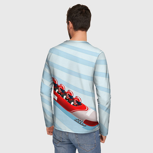 Мужской лонгслив Берем разгон! Бобслей / 3D-принт – фото 4