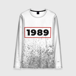 Мужской лонгслив 1989 - в красной рамке на светлом
