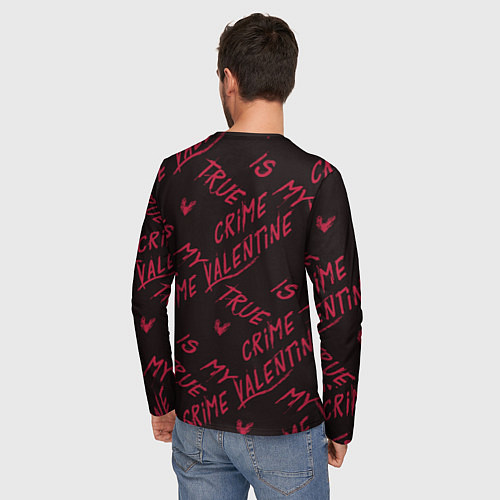 Мужской лонгслив Тру Крайм на День Святого Валентина / 3D-принт – фото 4