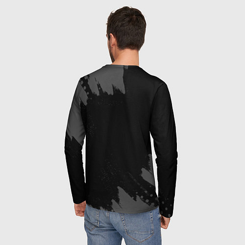 Мужской лонгслив Валерий и желтый символ СССР со звездой / 3D-принт – фото 4