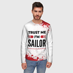 Лонгслив мужской Trust me Im sailor white, цвет: 3D-принт — фото 2