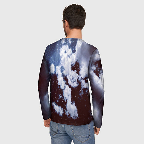 Мужской лонгслив Соник и облака / 3D-принт – фото 4