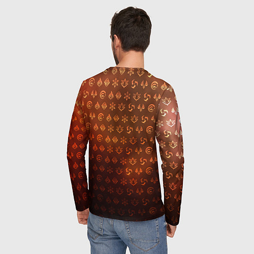 Мужской лонгслив Итто Аратаки элементали / 3D-принт – фото 4