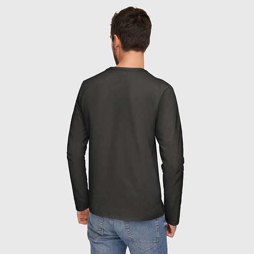 Мужской лонгслив Meow - серый кот / 3D-принт – фото 4