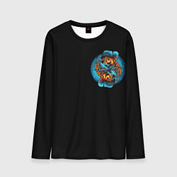 Лонгслив мужской Золотые рыбки и карпы Кои, цвет: 3D-принт