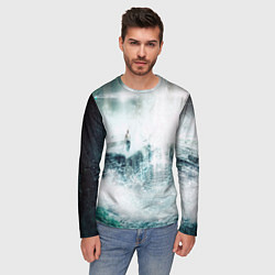 Лонгслив мужской Абстрактное свечение из будущего, цвет: 3D-принт — фото 2