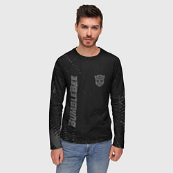 Лонгслив мужской Bumblebee Бамблби темный, цвет: 3D-принт — фото 2
