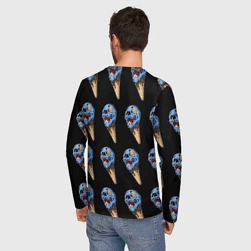 Мужской лонгслив Мороженое зомби рожок / 3D-принт – фото 4