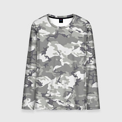 Лонгслив мужской Снежный камуфляж, цвет: 3D-принт