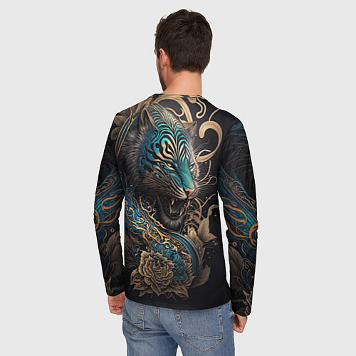 Мужской лонгслив Тигр Irezumi / 3D-принт – фото 4
