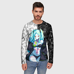 Лонгслив мужской Ребекка из Киберпанка 2077, цвет: 3D-принт — фото 2