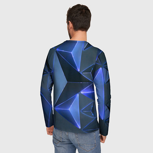 Мужской лонгслив Triangle neon / 3D-принт – фото 4