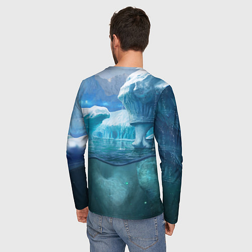 Мужской лонгслив Subnautica - КРАБ на леднике / 3D-принт – фото 4