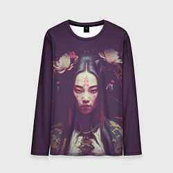 Мужской лонгслив Девушка-самурай