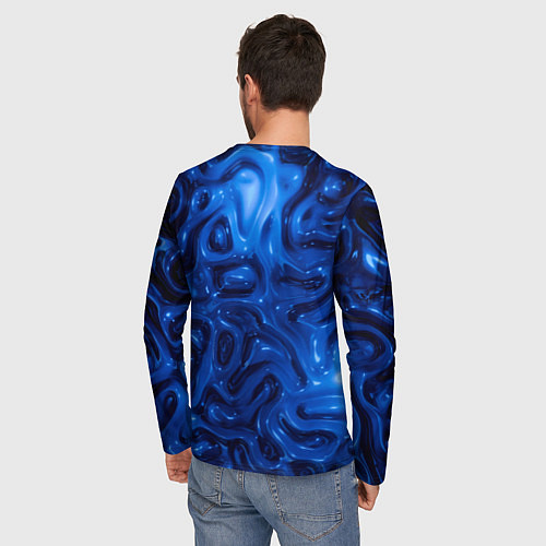 Мужской лонгслив Объемная жидкость / 3D-принт – фото 4