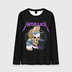 Лонгслив мужской Metallica - damaged justice, цвет: 3D-принт