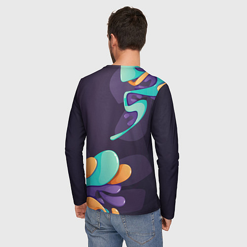 Мужской лонгслив Roblox graffity splash / 3D-принт – фото 4