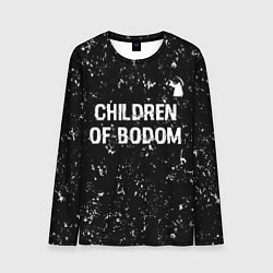 Лонгслив мужской Children of Bodom glitch на темном фоне: символ св, цвет: 3D-принт