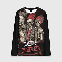 Лонгслив мужской Punks not dead, цвет: 3D-принт