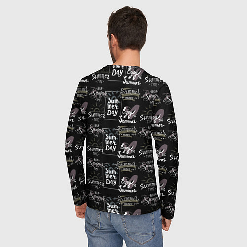 Мужской лонгслив Hello summer time / 3D-принт – фото 4