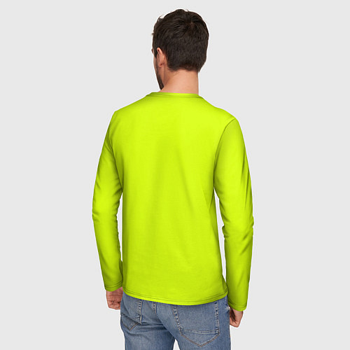 Мужской лонгслив Fresh lime / 3D-принт – фото 4