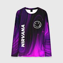 Лонгслив мужской Nirvana violet plasma, цвет: 3D-принт