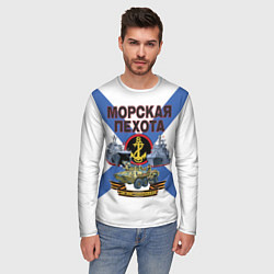 Лонгслив мужской Морская пехота - где мы, там победа!, цвет: 3D-принт — фото 2