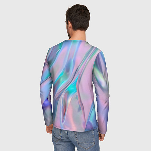 Мужской лонгслив Атласный шёлк / 3D-принт – фото 4