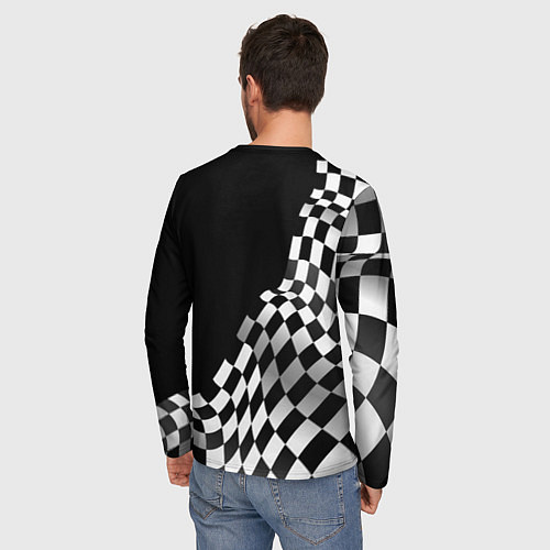 Мужской лонгслив Exeed racing flag / 3D-принт – фото 4