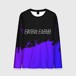 Лонгслив мужской Crystal Castles purple grunge, цвет: 3D-принт
