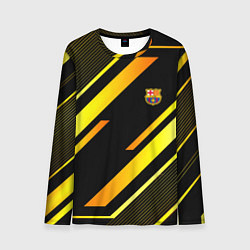 Лонгслив мужской ФК Барселона эмблема, цвет: 3D-принт