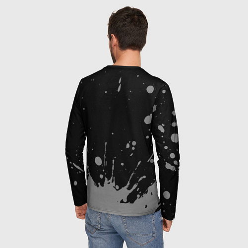 Мужской лонгслив Продюсер - в рамке красного цвета / 3D-принт – фото 4