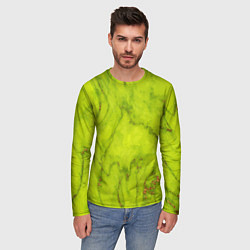 Лонгслив мужской Abstraction green, цвет: 3D-принт — фото 2