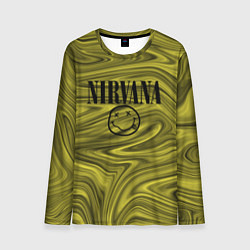 Лонгслив мужской Nirvana лого абстракция, цвет: 3D-принт