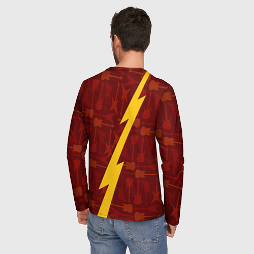 Мужской лонгслив Arctic Monkeys гитары и молния / 3D-принт – фото 4