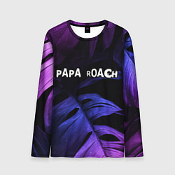 Лонгслив мужской Papa Roach neon monstera, цвет: 3D-принт