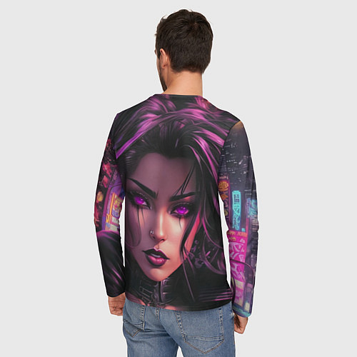 Мужской лонгслив Кибернетическая колдунья / 3D-принт – фото 4