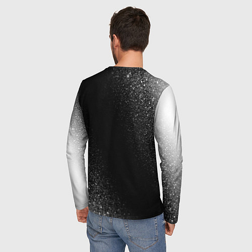 Мужской лонгслив Bring Me the Horizon glitch на темном фоне / 3D-принт – фото 4